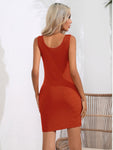 Scoop Neck Sleeveless Bodycon Dress