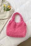 Ruched Polyester Large Handbag