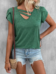 Cutout Petal Sleeve T-Shirt