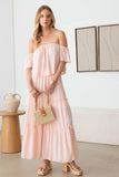 Gilli Frill Off-Shoulder Tiered Dress