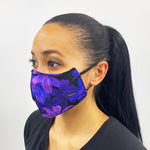 Purple Flowers Face Cover