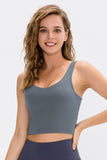 Cropped Scoop Neck Active Tank Top