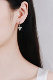Moissanite Triangle Drop Earrings