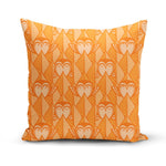 Orange Owls Pillow Cover