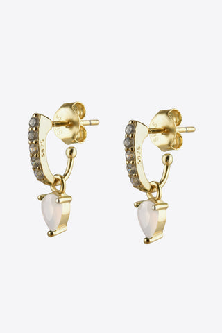 Opal 925 Sterling Silver Drop Earrings