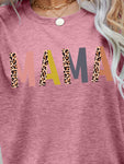 MAMA Leopard Graphic Short Sleeve Tee