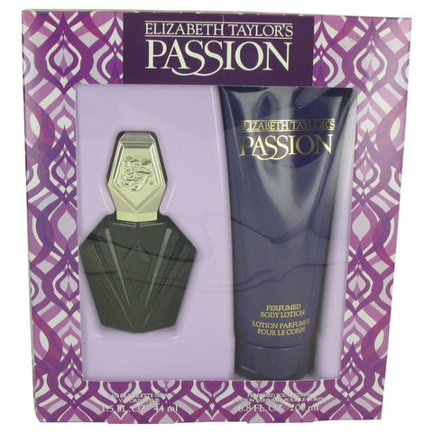 PASSION by Elizabeth Taylor Gift Set -- 1.5 oz Eau De Toilette Spray + 6.8 oz  Body Lotion for Women