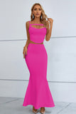 Cutout Seam Detail Cami and Fishtail Skirt Set