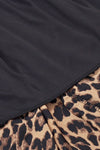 Plus Size Leopard Print Midi Skirt