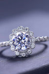 1.5 Carat Moissanite Floral-Shaped Cluster Ring