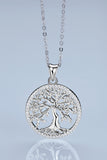 925 Sterling Silver Moissanite Tree Pendant Necklace