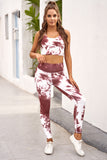 Tie-dye Crop Top and Leggings Set