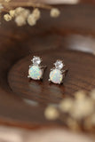 4-Prong Opal Stud Earrings